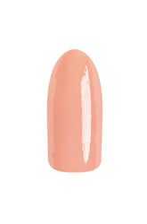 Pinky Peach EzFlow Color Duos Fake It color swatch on an artificial nail